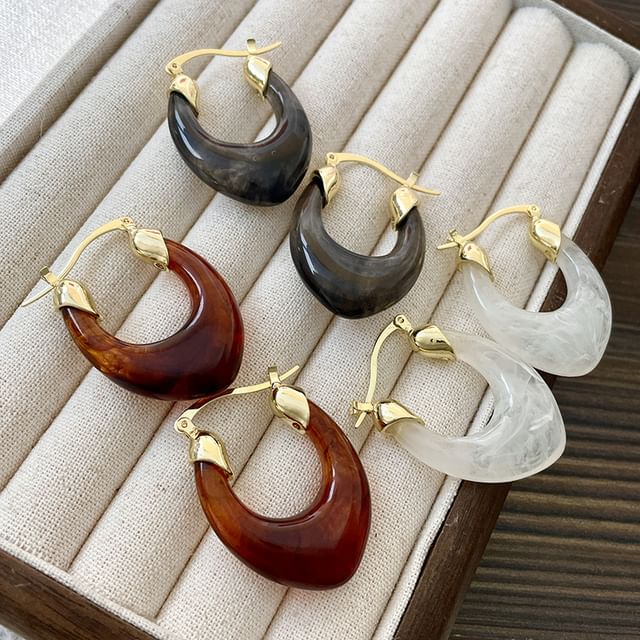 Seirios-Resin Hoop Earring