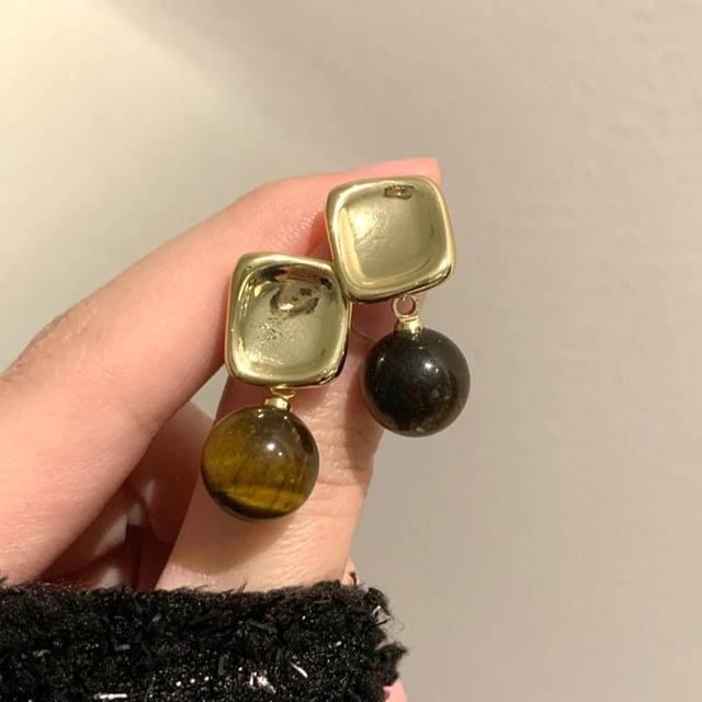 Gemsha-Alloy Faux Pearl Dangle Earrings