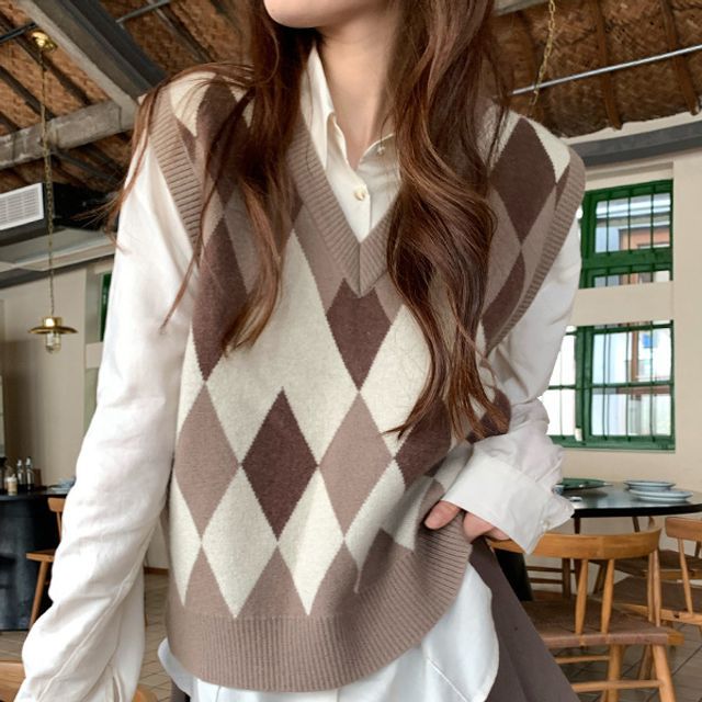 Argyle hot sale sweater vest