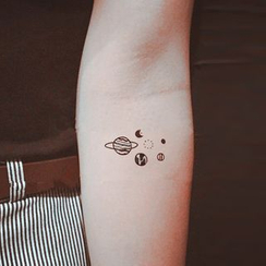 Tattoo Kingdom - Planet Waterproof Temporary Tattoo Tattoo Kingdom - Planet Waterproof Temporary Tattoo