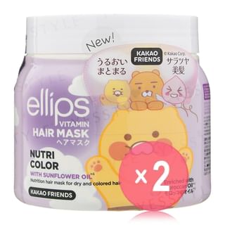 ellips - Kakao Friends Vitamin Hair Mask Nutri Color 2pcs Bundle Set