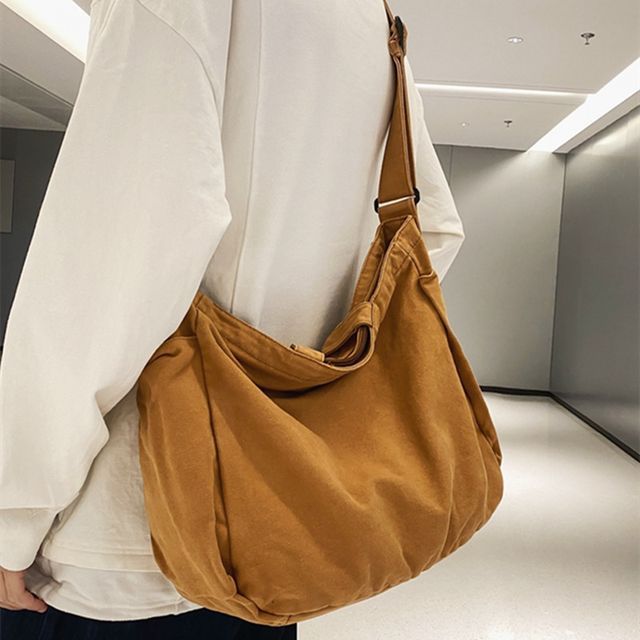 Melois Plain Crossbody Hobo Bag