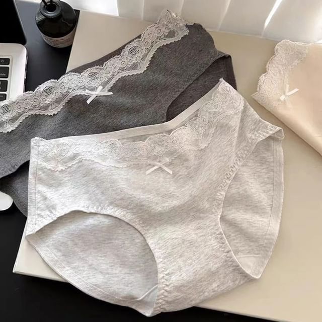 Candyiry-Lace Trim Panties