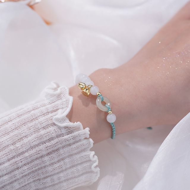 FOON-S925 Sterling Silver Gemstone Bracelet