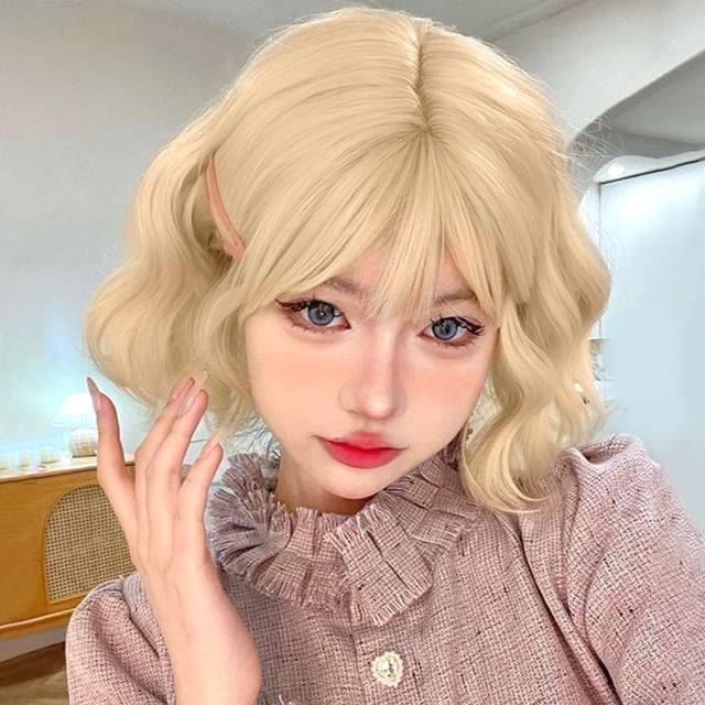 Jasmintinea-Short Wavy Full Wig