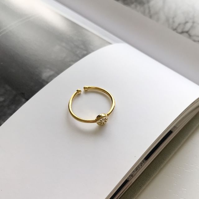 Forainer-Embossed S925 Sterling Silver Open Ring
