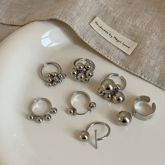 Panda Dama-Bead Open Ring