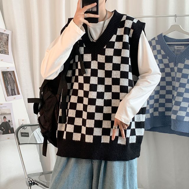 トップス CUSHMAN wool check vest check1_grande.jpg?v=1744367734