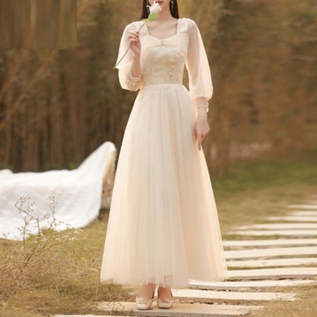 Destine - 3/4-Sleeve Bridesmaid Dress | YesStyle Destine - 3/4-Sleeve Bridesmaid Dress | YesStyle