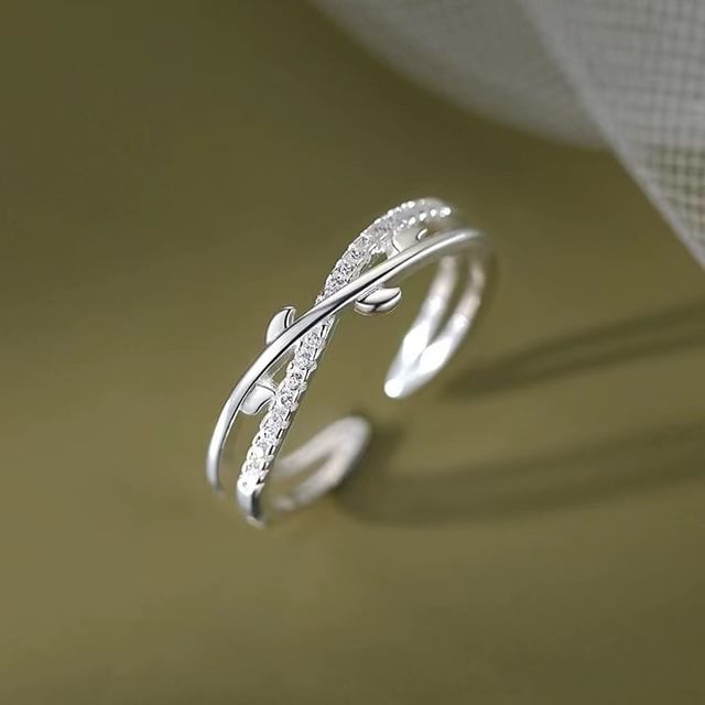 pexrl jewelry-Branches Layered Alloy Open Ring