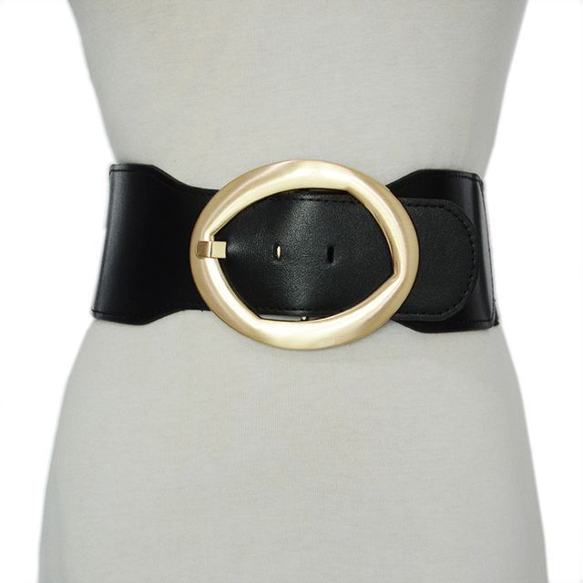 Poyol-Round Buckled Wide Elastic Belt