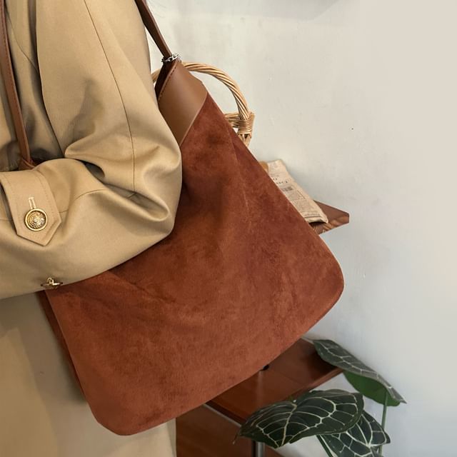 Bolso-Faux Leather Tote Bag