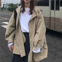 JIUHOJI - Single Breasted Trench Jacket JIUHOJI - Single Breasted Trench Jacket