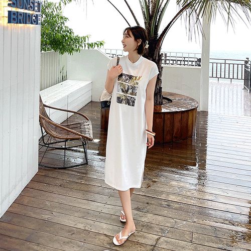 Palm tree clearance t shirt dress