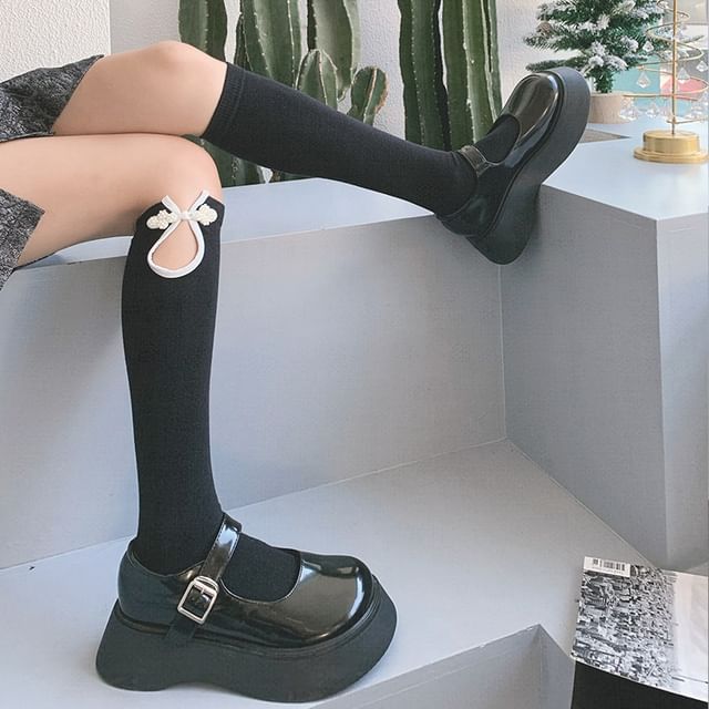 Lychee-Frog Buttoned Long Socks