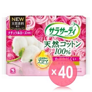 Kobayashi - Sarasati Cotton 100 Sanitary Pad Natural Rose 56 pcs (x40) (Bulk Box)