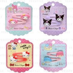 Sanrio - Mascot Hair Clip 2-Piece Set - 4 Types Sanrio - Mascot Hair Clip 2-Piece Set - 4 Types