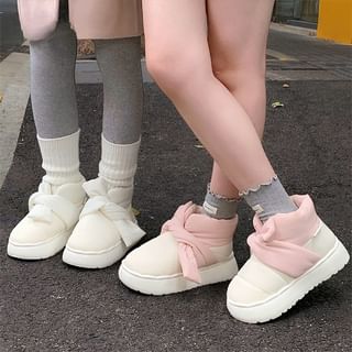 Honkizz-Platform Padded Short Boots