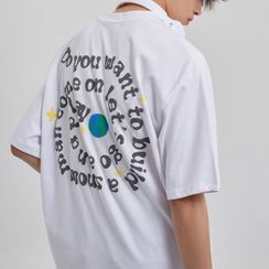 Primo - Short-Sleeve Lettering T-Shirt