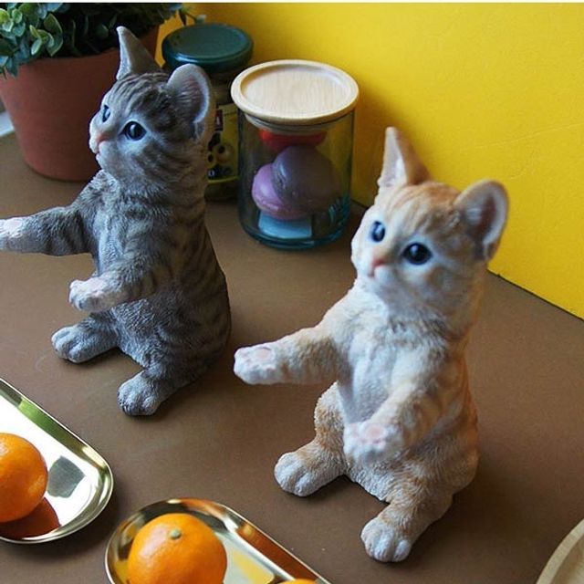 iswas-Cat Resin Ornament Accessory Tray