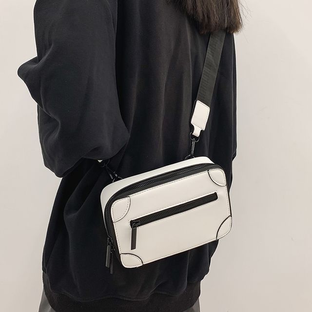 SUNMAN-Faux Leather Crossbody Bag