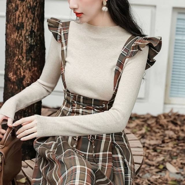 green emerald velvet dress PRIMODA Women's Long Sleeve Empire Waist Buffalo Plaid Midi Swing Dress  with Belt(Black S) at Amazon Women's Clothing store
