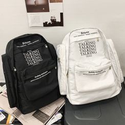 SUNMAN - Lettering Zip Backpack SUNMAN - Lettering Zip Backpack