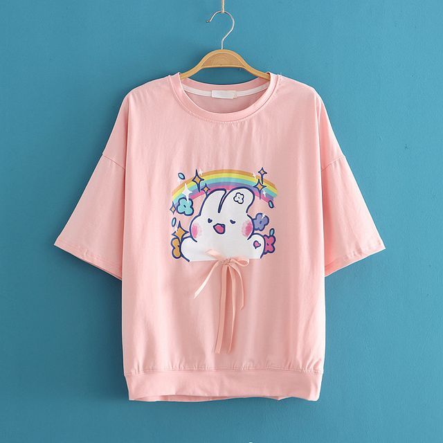 Kawaii Fairyland - Rabbit Print T-Shirt | YesStyle