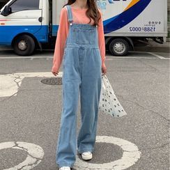 XGZ - 寬鬆牛仔背帶褲 XGZ - 寬鬆牛仔背帶褲