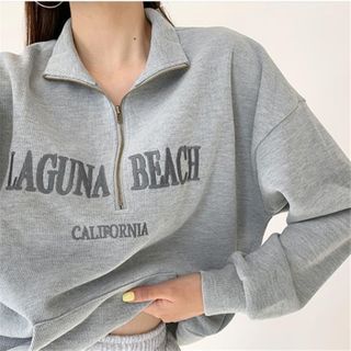 half zip sweatshirt oversized