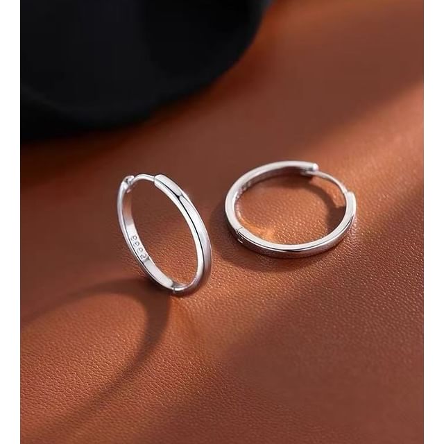Parskletie-925 Sterling Silver Hoop Earring