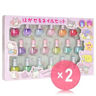 RACE - Sanrio Characters Peelable Nail Polish Set 2pcs Bundle Set