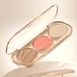 FOCALLURE - 3 In 1 Highlight & Blusher Palette - 3 Colors