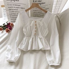 Wilder Dreams - Puff-Sleeve Ruffled Blouse Wilder Dreams - Puff-Sleeve Ruffled Blouse