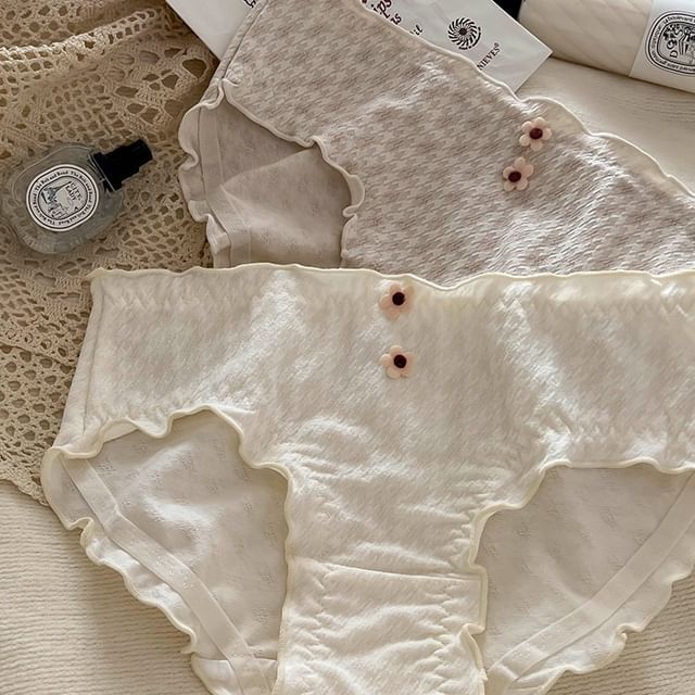 Wildery-Ruffle Houndstooth Panties