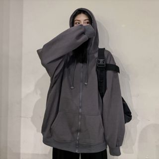 oversized zip hoodie