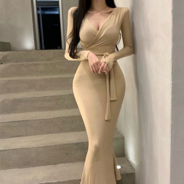 nude maxi bodycon dress Burgundy Satin Short Cocktail Party Dress with Pockets – loveangeldress main image 1