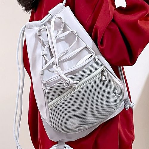 Lace best sale up backpack