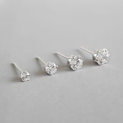 Phoenoa - 925 Sterling Silver Rhinestone Stud Earrings Phoenoa - 925 Sterling Silver Rhinestone Stud Earrings