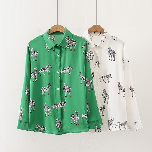 Silkstar-Zebra Print Shirt