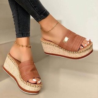 espadrille slide wedge