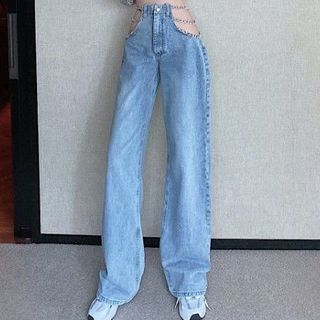 Stark Chained Cutout Wide Leg Jeans Yesstyle