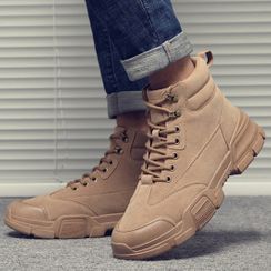 Chaoqi - Lace-Up Fleece-Lined Short Boots Chaoqi - Lace-Up Fleece-Lined Short Boots