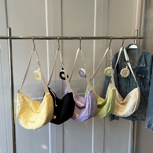 Felicity Set Checkerboard Crossbody Bag + Coin Purse YesStyle