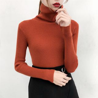 turtleneck ribbed