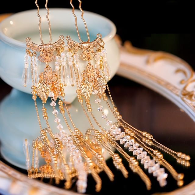 YUGO-Beaded Hanfu Hair Pin Set