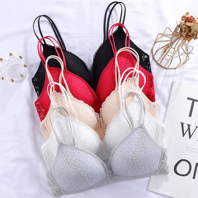 Croix-Lace Trim Bra