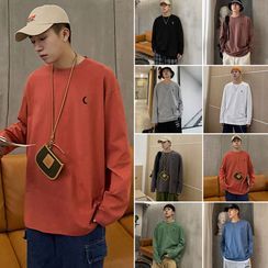 KimKlose - 月亮刺繡長袖T裇 KimKlose - 月亮刺繡長袖T裇