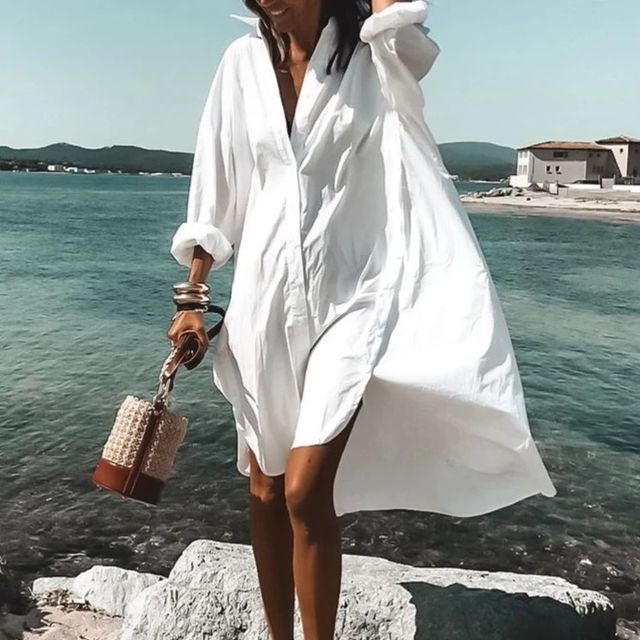 open lace back dress Olivia Oversized Shirt – CollinsTheLabel main image 0