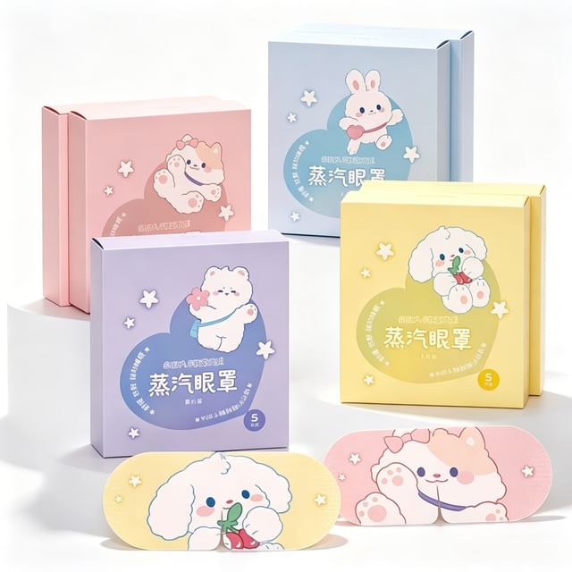 Coolkiss-5er-Set Einweg-Augendampfmaske für Reisen verschiedene Designs